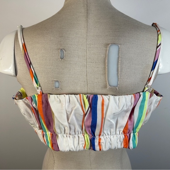 Lemlem by Liya Kebrede Multicolor Striped Crop Top M - Picture 4 of 8